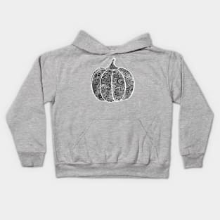 Pumpkin Zentangle - White Kids Hoodie